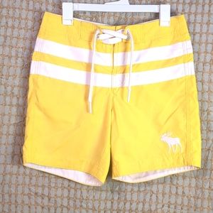 ABERCROMBIE & FITCH yellow swim trunks